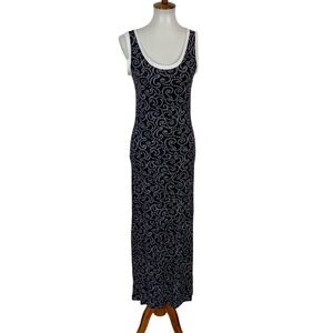 Hiho Maxi Dress XS‎ Sleeveless Blue Stretch Resort Boho